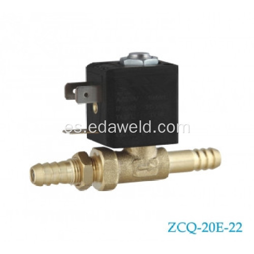 Conector de tubo de latón, válvula de solenoide de 8 mm